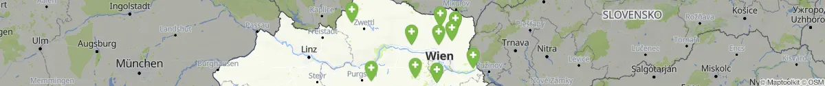 Map view for Pharmacy emergency services in Niederösterreich